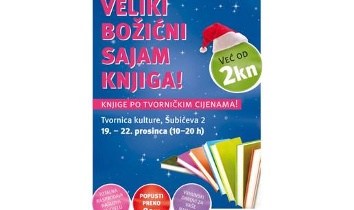 Ne propustite veliki božićni sajam knjiga u Tvornici!