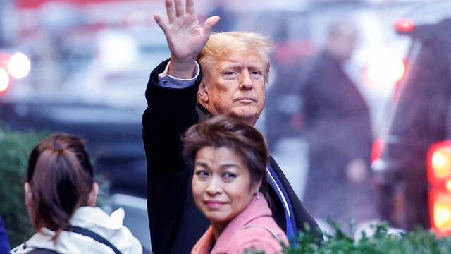 Former U.S. President Donald Trump departs Trump Tower in New York