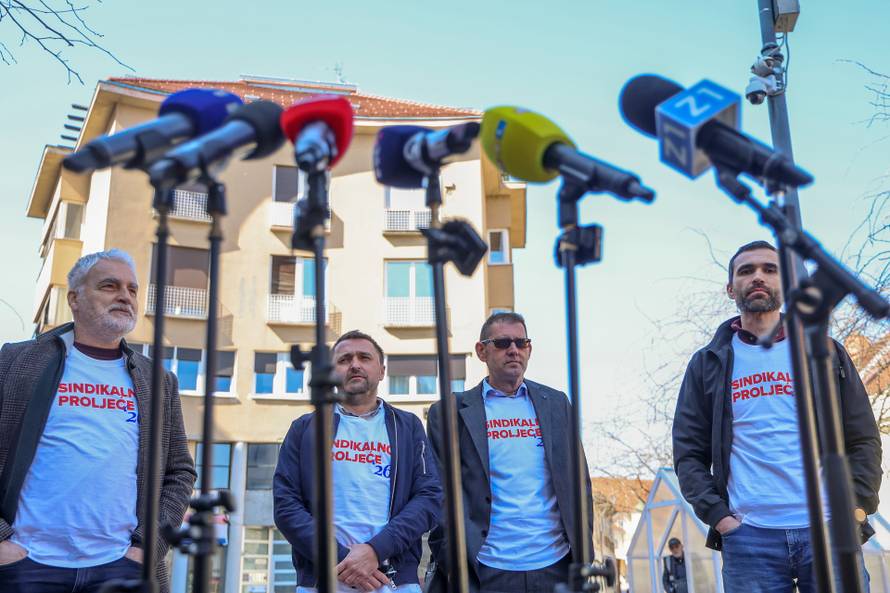 Zagreb: Predstavnici šest sindikata javnih službi održatli su konferenciju za medije na temu "Sindikalno proljeće počinje"