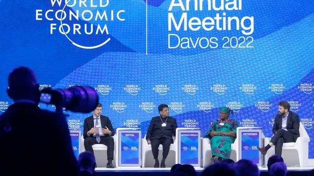 Panel discussion "Trade: Now what?" at the World Economic Forum 2022 in Davos