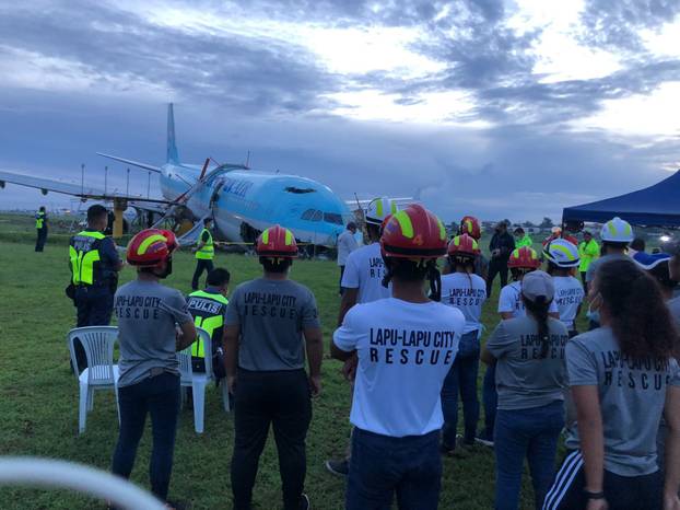 Korean Air plane with 173 passengers badly damaged after overshooting runway