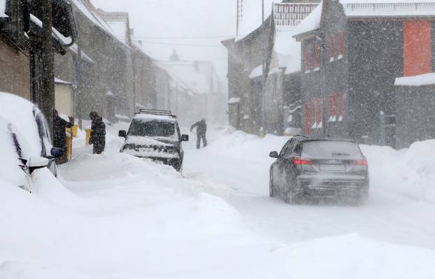 Heavy snowfall in Germany