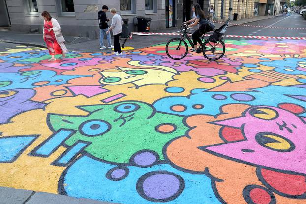 Zagreb: Lunarov mural na raskrižju Masarykove i Preradovićeve zainteresirao Zagrepčane