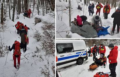 Migranti pobjegli u Sloveniju pa zapeli u snijegu, spasio ih GSS