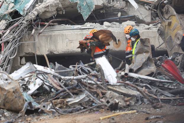 Aftermath of strong earthquake, in Bangkok