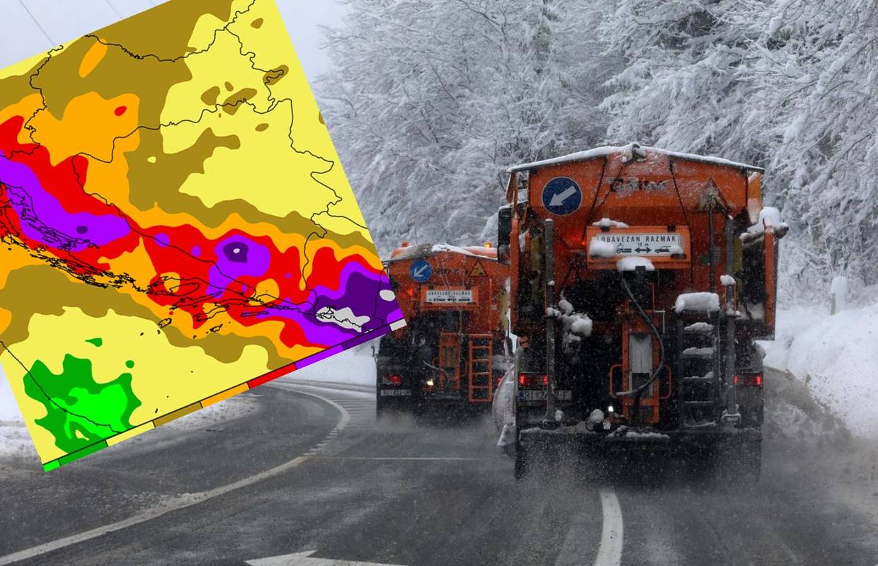 Kaos za vikend: Pripremite se na jake kiše, bujične poplave, grmljavinsko nevrijeme i snijeg