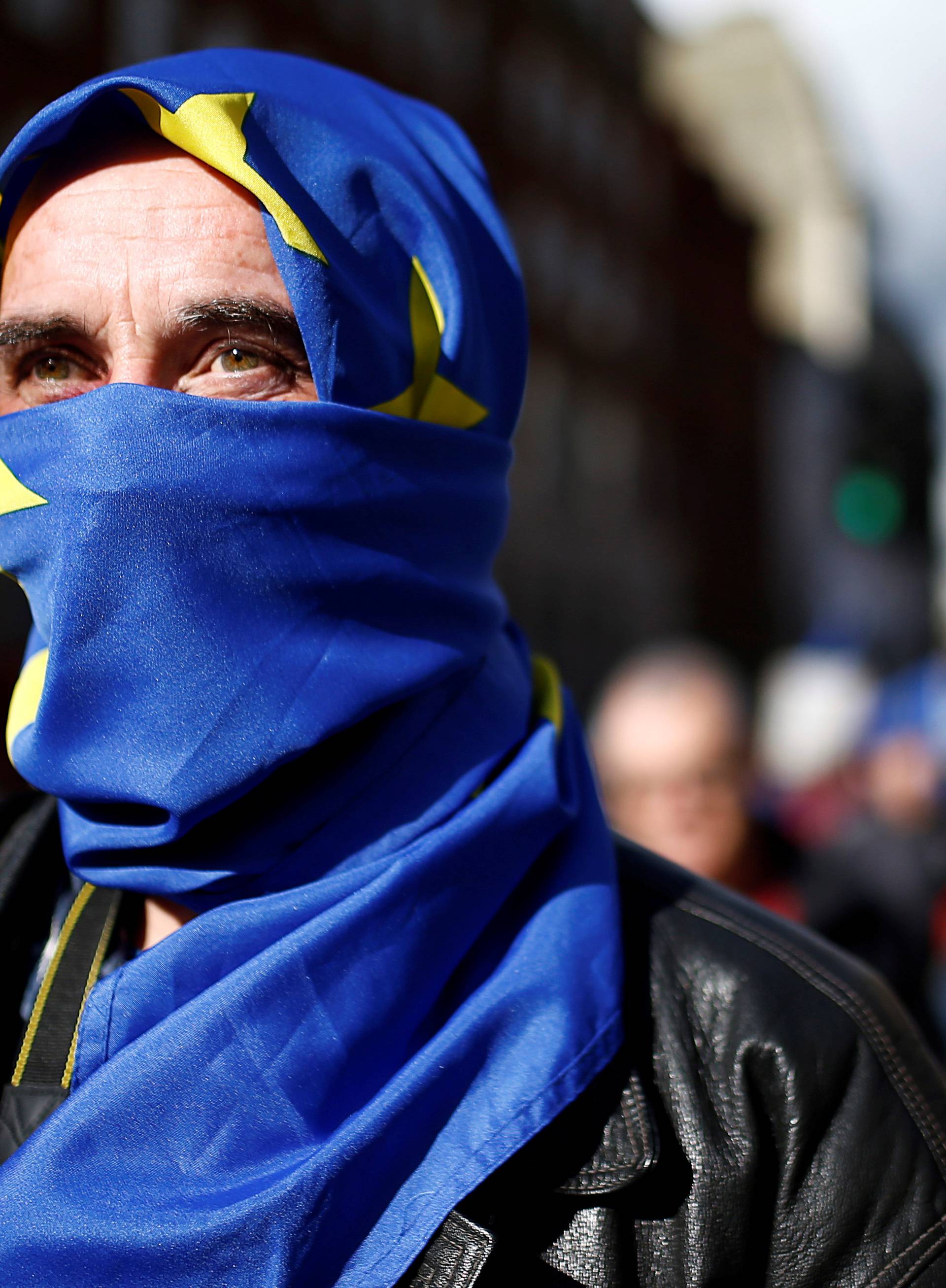 EU supporters march as parliament sits on a Saturday for the first time since the 1982 Falklands War, to discuss Brexit in London