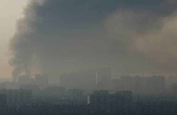 Aftermath of Russian drone and missile attacks in Kyiv