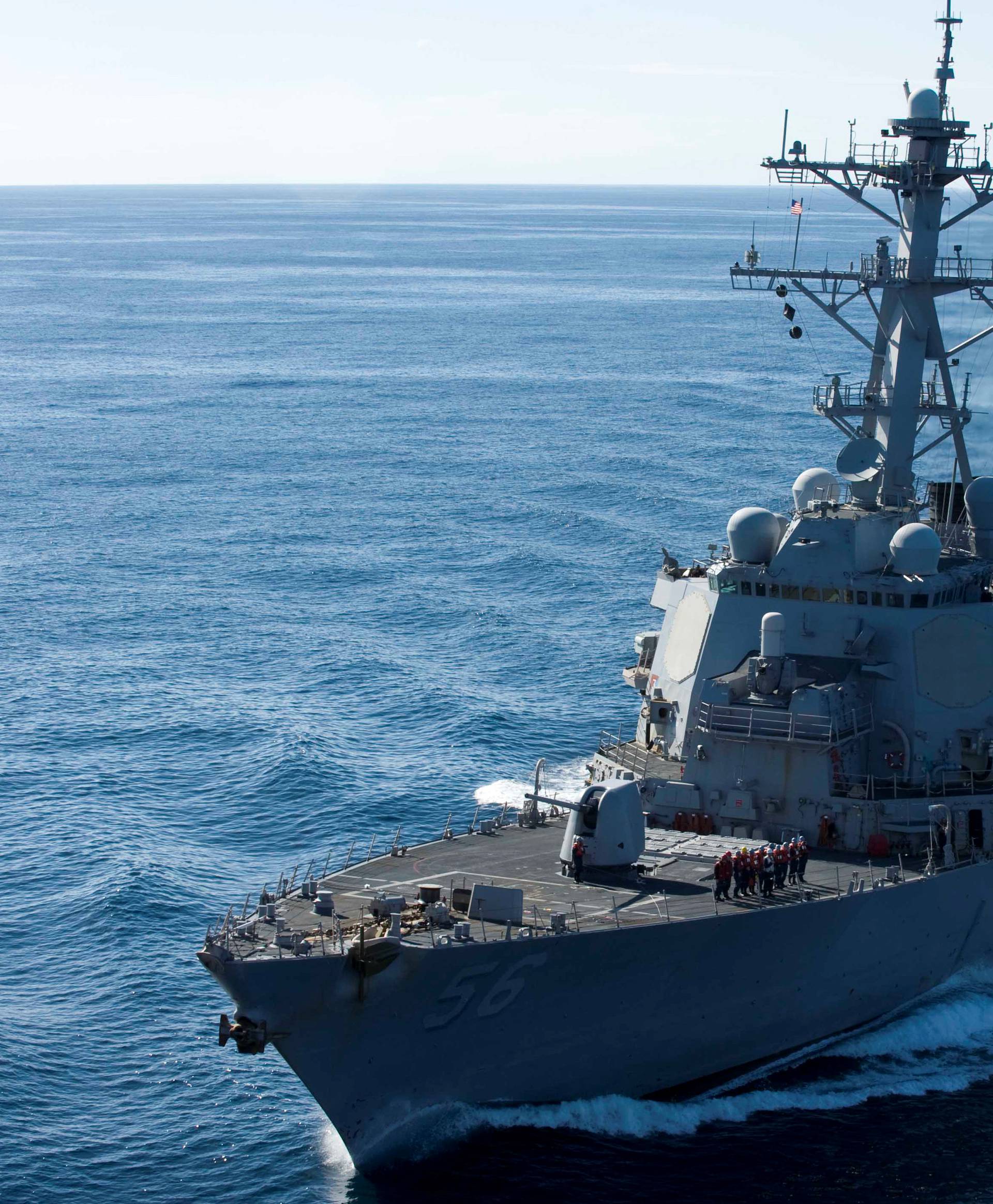 FILE PHOTO: U.S. Navy handout photo of the USS John S. McCain at sea