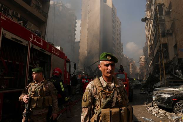 Aftermath of Israeli strike in Al-Mazraa, Beirut