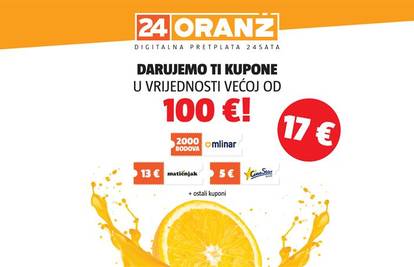 Zgrabi godišnju pretplatu na Oranž za samo 17 € i dajemo ti preko 100 € vrijednosti kupona
