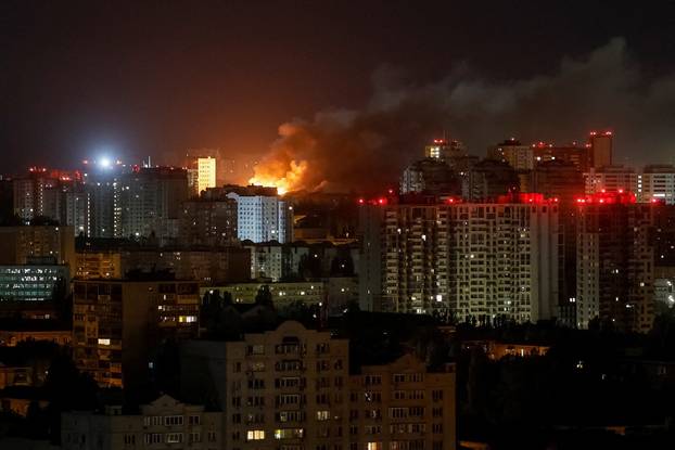 Russian missile strike in Kyiv