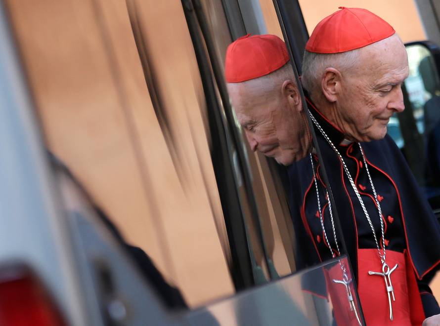 FILE PHOTO: U.S. Cardinal McCarrick arrives for a meeting at the Synod Hall in the Vatican