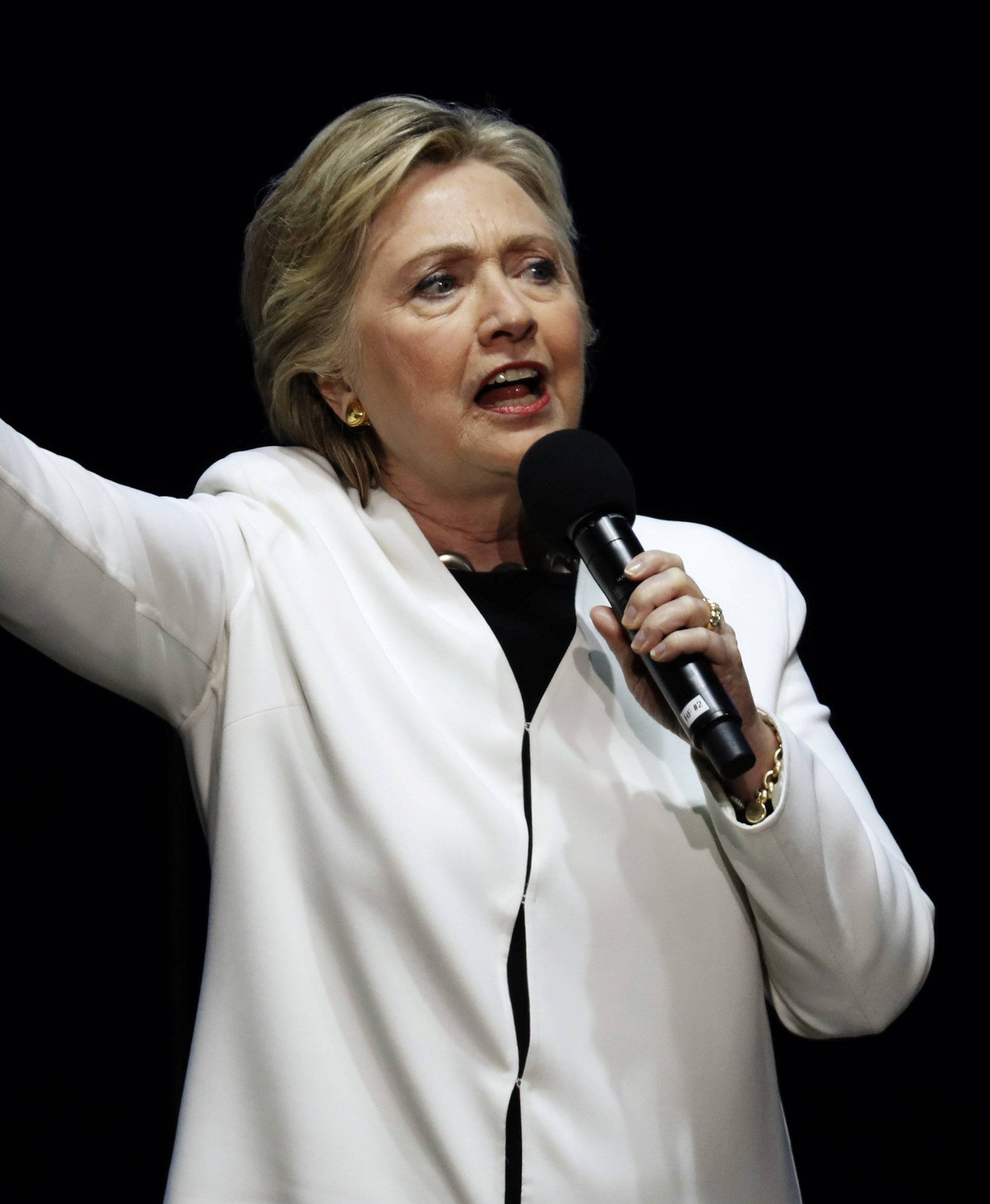 U.S. Democratic presidential nominee Hillary Clinton speaks during a campaign concert and rally in Philadelphia, Pennsylvania