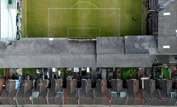 A view of Luton Town's Oak Stand at their Kenilworth Road stadium