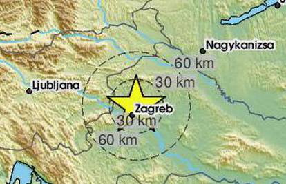 Novo podrhtavanje: Slab potres u Zagrebu, magnituda je 1,5