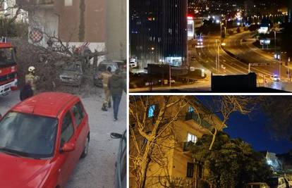 Snažna bura radi kaos u Splitu: Morali zatvoriti nekoliko cesta, oštećeno je i više automobila...