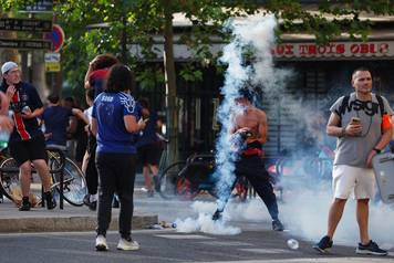 UEFA Champions League - Paris St Germain fans in Paris watch the Final