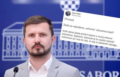 Davor Nađi objavio 10 razloga zbog kojih misli da je najavljena reforma zdravstva loša