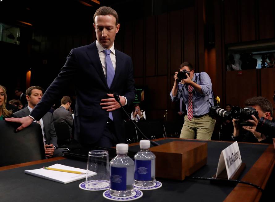Facebook CEO Zuckerberg continues to testify before a U.S. Senate joint hearing on Capitol Hill in Washington