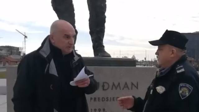 Erceg je došao do Tuđmanovog spomenika: 'Opet ću u zatvor!'