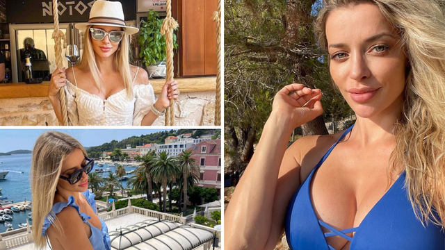 Fani Stipković stigla na odmor u Hrvatsku: U plavom bikiniju na plaži pokazala svoje bujne grudi