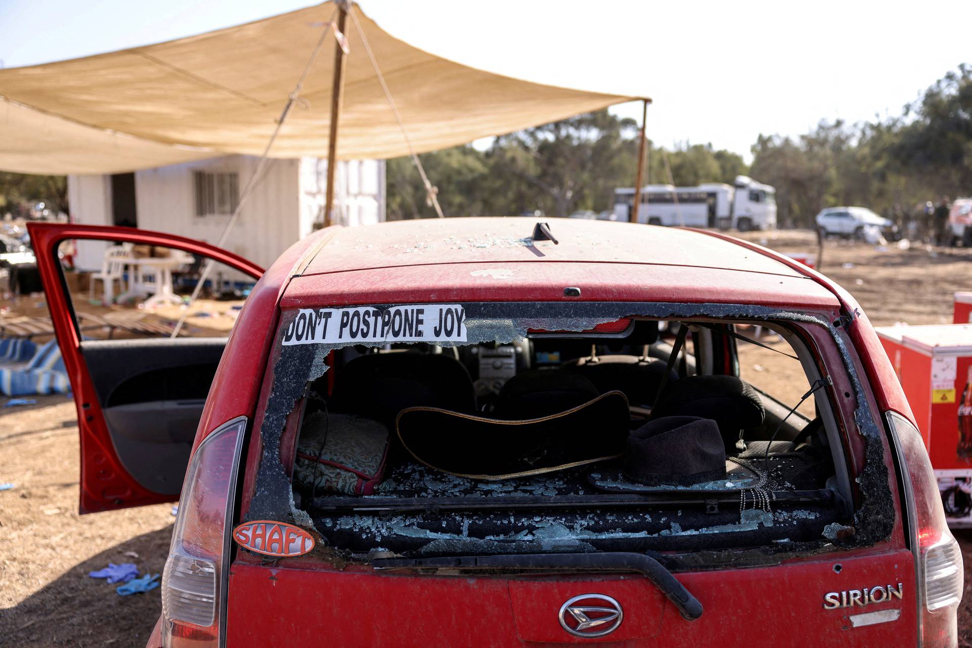 Nova Festival aftermath following attack by Hamas gunmen from Gaza on Israel