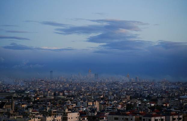 A view of Beirut's southern suburbs after a ceasefire between Israel and Hezbollah took effect