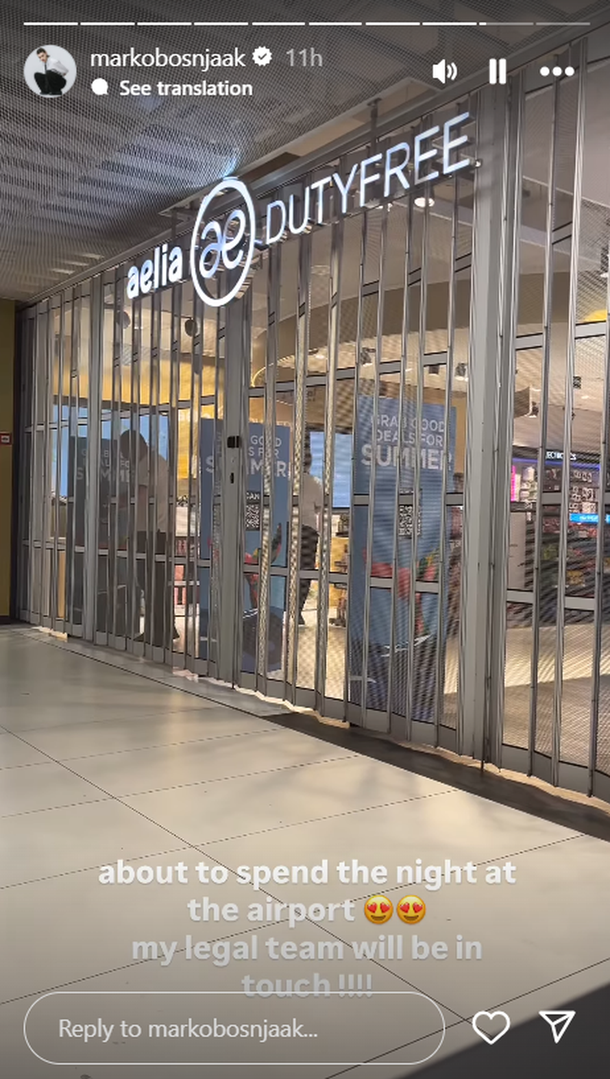 Marko Bošnjak zaglavio u zračnoj luci: 'Treba jesti bogate, javit će vam se moj pravni tim!'