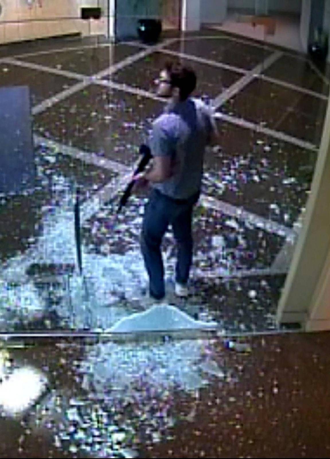 Security camera video of the suspect of a mass shooting inside Old National Bank in Louisville
