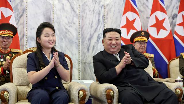 The civil defense military parade commemorating the 75th anniversary of the founding of the Democratic People's Republic of Korea is held in Pyongyang