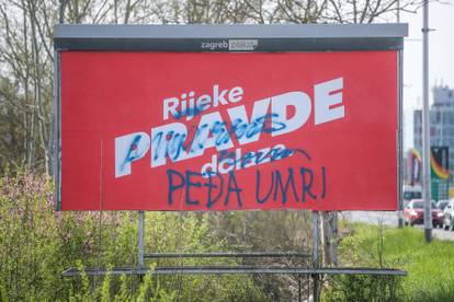 FOTO Skandalozno! Netko pošarao SDP-ov plakat u Zagrebu, napisao: 'Peđa umri'