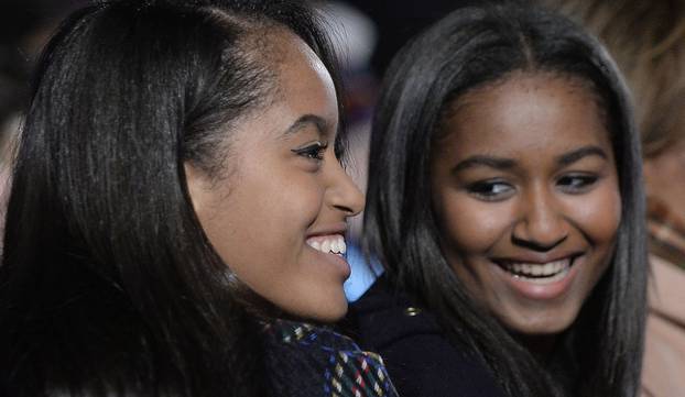 President Obama And Family Attend National Christmas Tree - DC