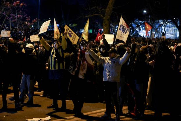 Protest against the detention of Istanbul Mayor Ekrem Imamoglu, in Istanbul