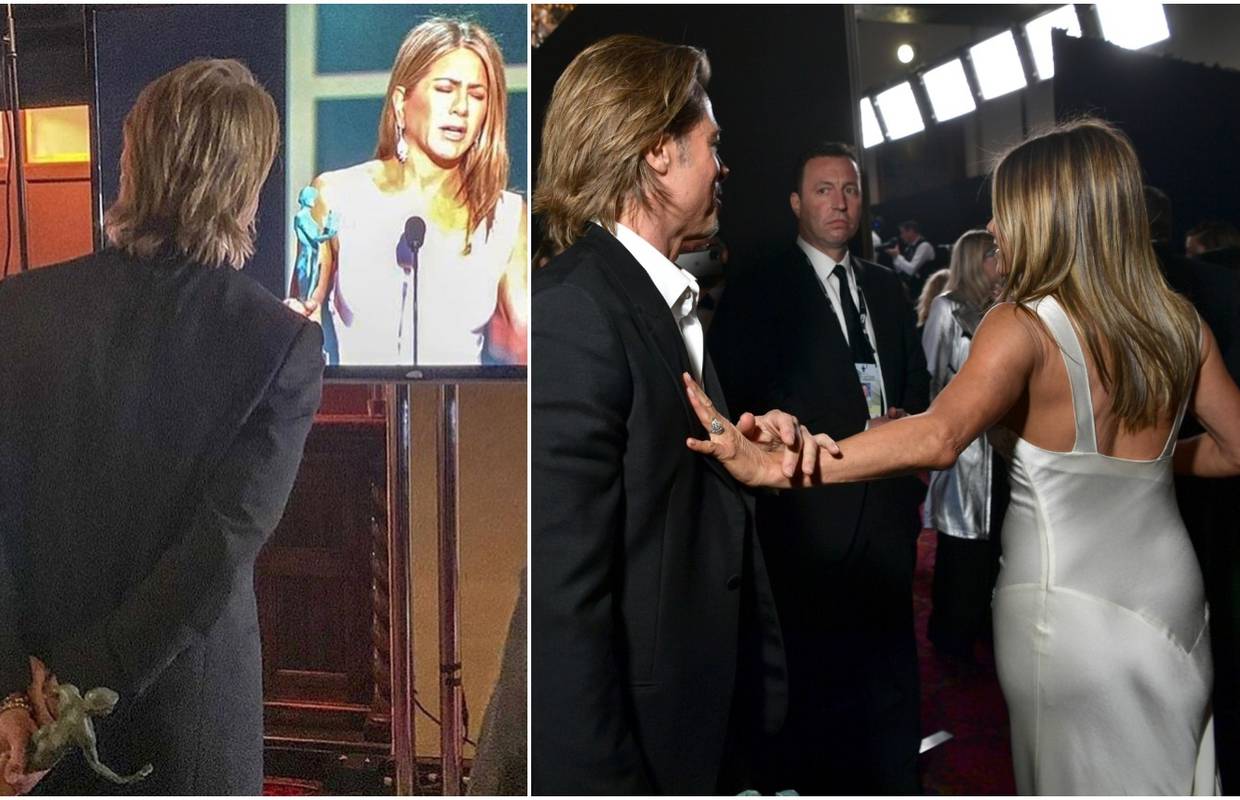 Brad joj nije htio pustiti ruku: Zaljubljeno je gledao u Aniston
