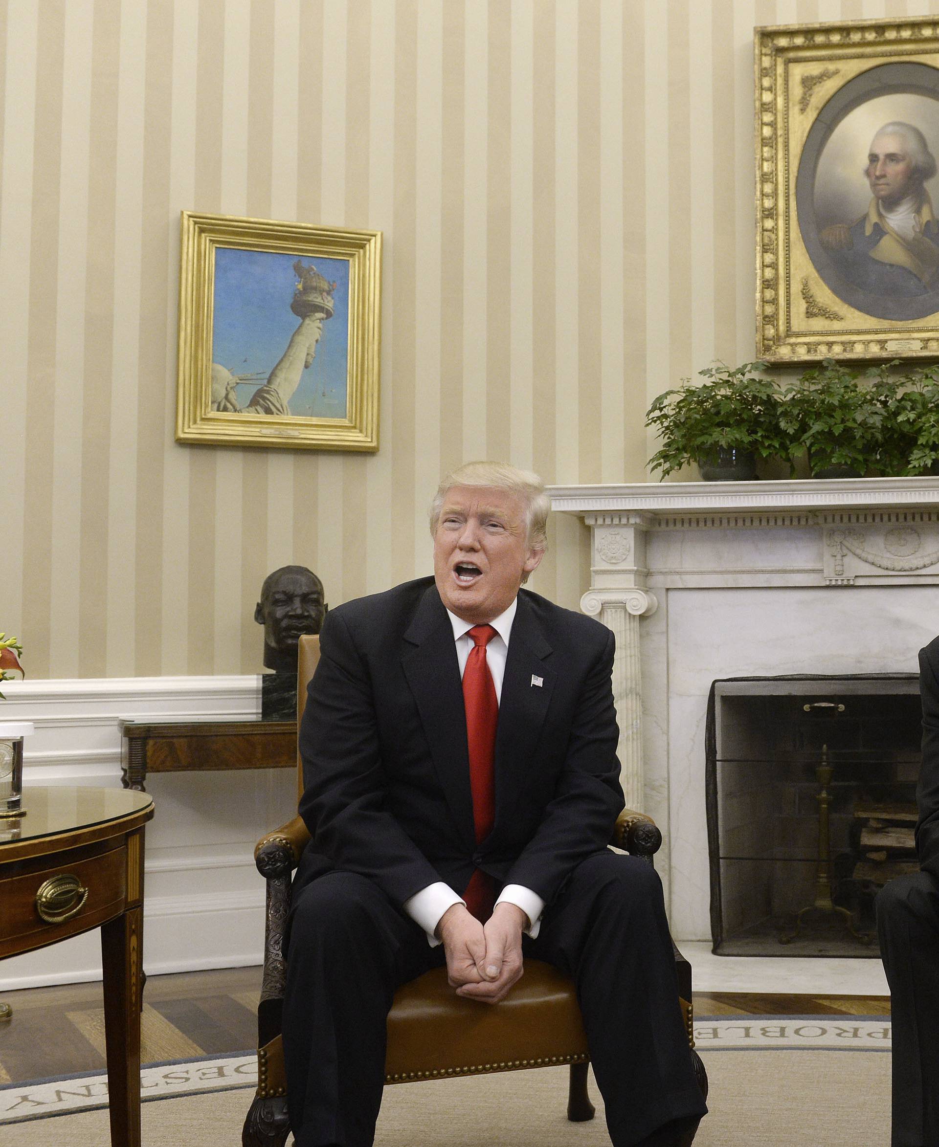 U.S. President Barack Obama meets with President-elect Donald Trump at the White House - DC