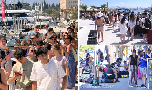 FOTO Split preplavili partijaneri, s koferima idu po narukvice za Ultru: 'Tu je čovjek na čovjeku!'