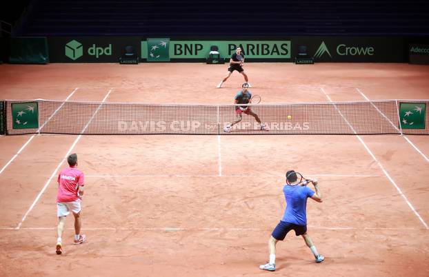 Lille: Reprezentacija Hrvatske na treningu spremna za finale Davis Cupa