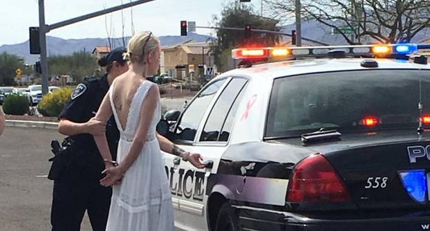 Police officer arrests bride-to-be for driving while impaired to her wedding in Marana