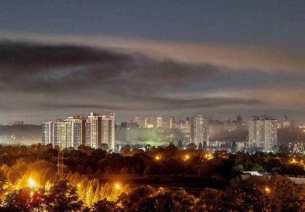 Russian missile strike in Kyiv