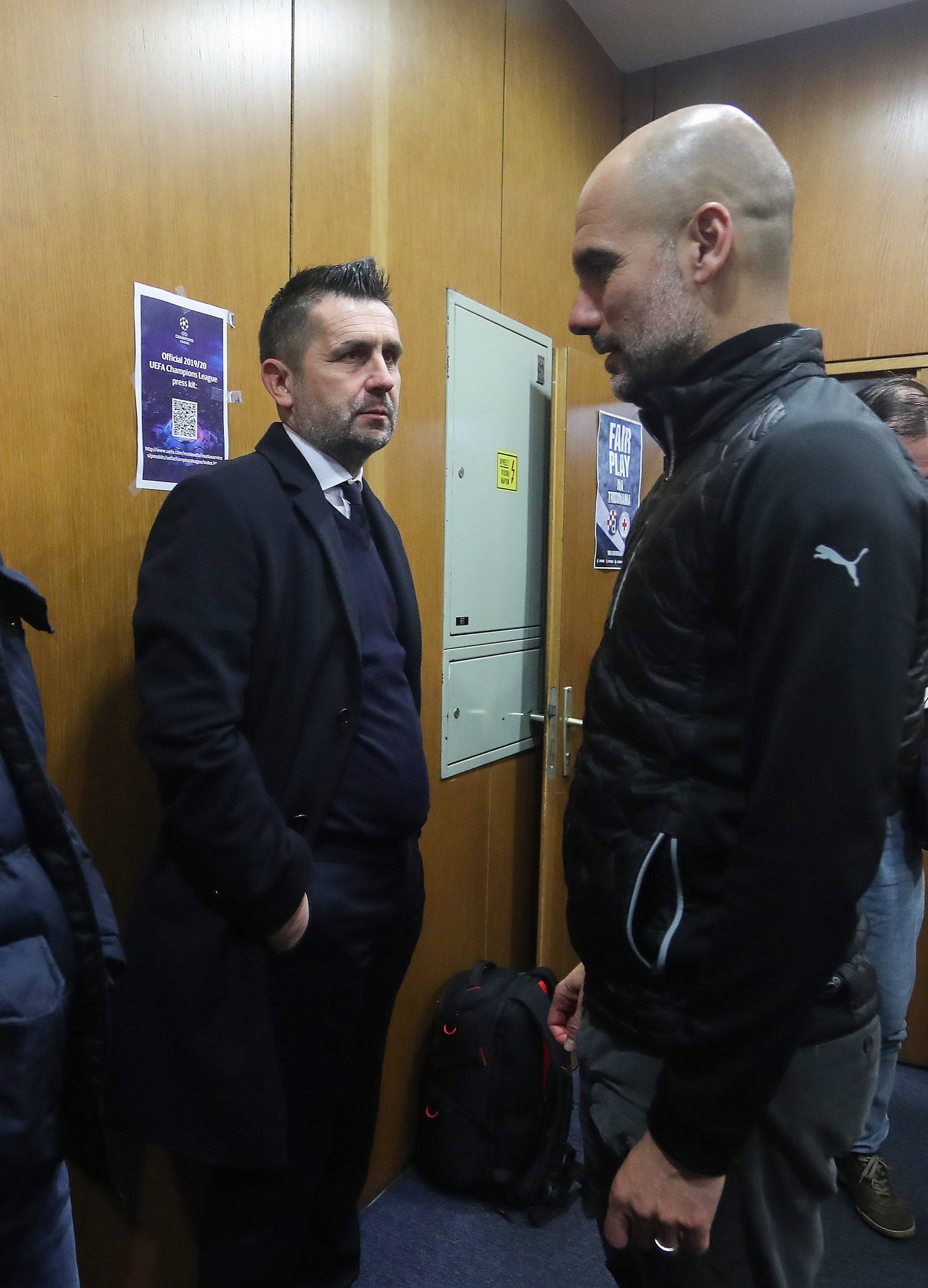 Zagreb: Susret trenera Bjelice i Guardiole nakon utakmice