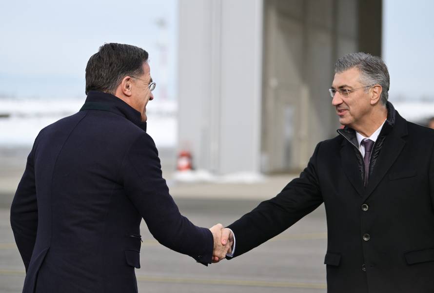 Zagreb: Dolazak glavnog tajnika NATO-a Marka Ruttea u Hrvatsku