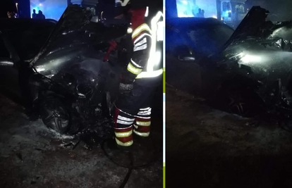 Novigrad Istarski : Mercedes je noćas izgorio na parkiralištu...