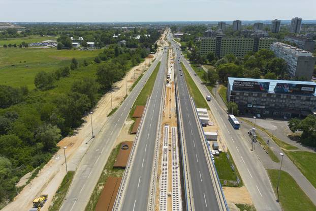 Zagreb: Radovi u Sarajevskoj snimljeni iz zraka