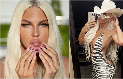 Jelena Karleuša kao kaubojka: Pozirala u vrućem prugastom kostimu sa šeširom na glavi...