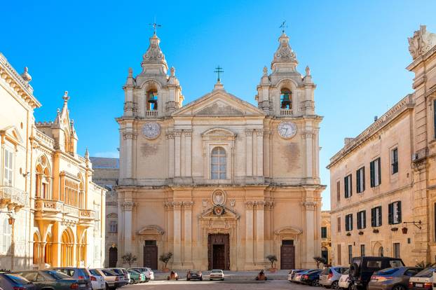 Mdina also known as Medina - Malta. Old town center, famous cath