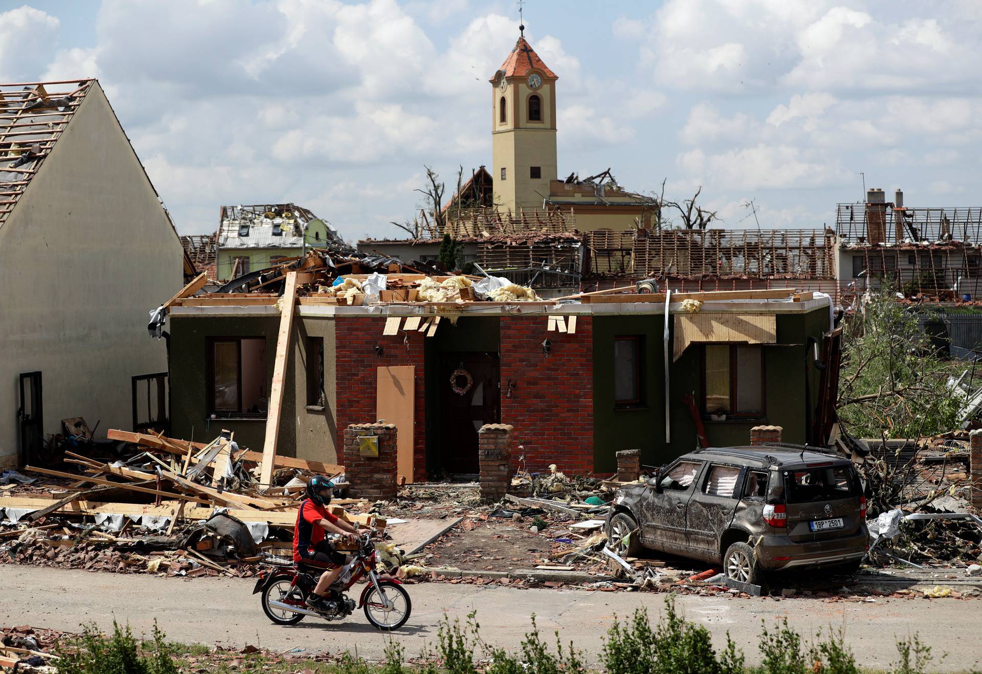 Aftermath of rare tornado in Czech Republic