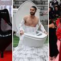 FOTO Kakva je ovo moda?! Došli su na crveni tepih obučeni u WC, testise, 'glava' im bila torbica...