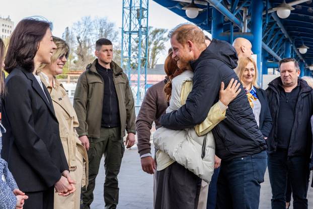 Britain's Prince Harry visits Kyiv