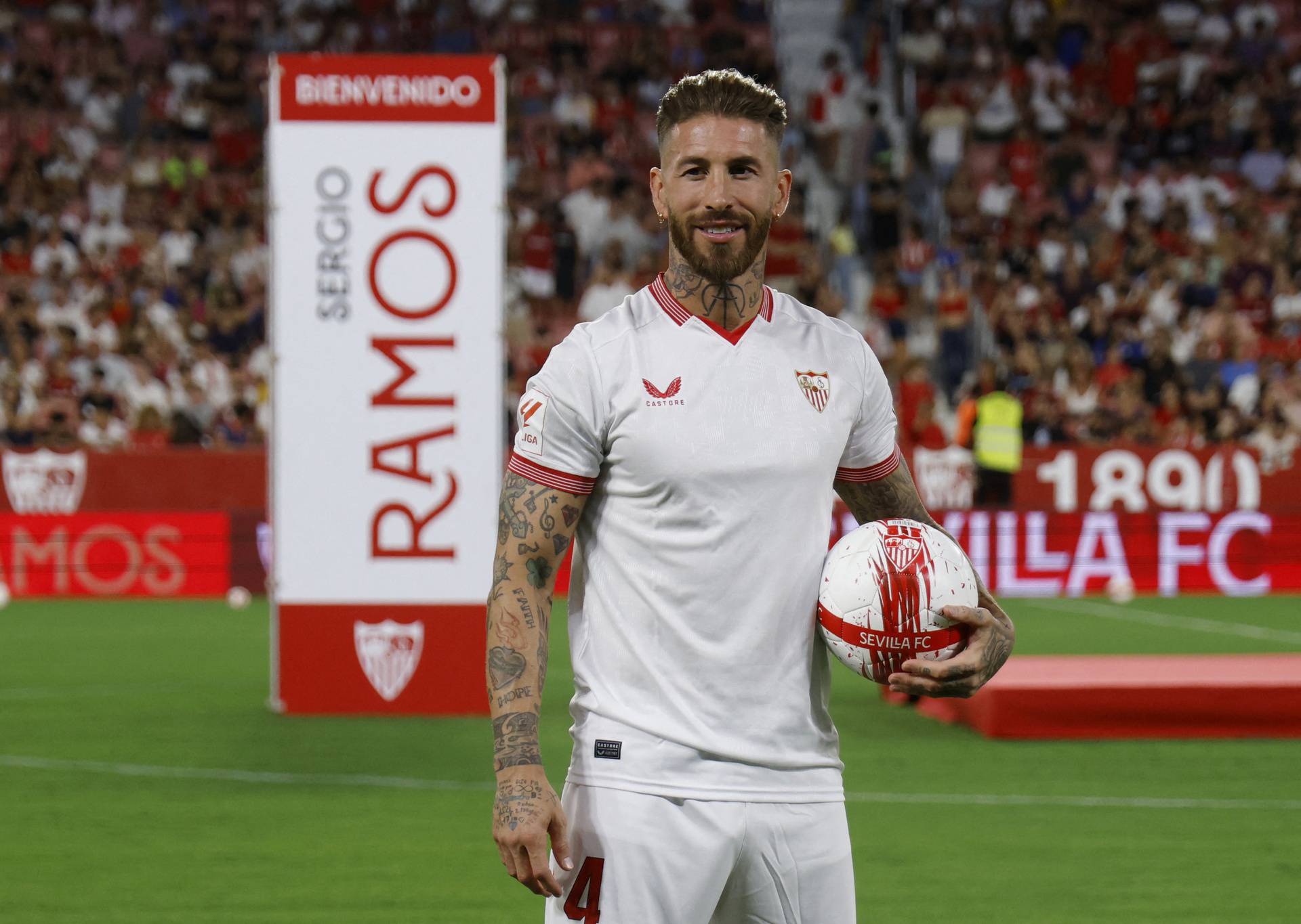 Sevilla unveil new signing Sergio Ramos